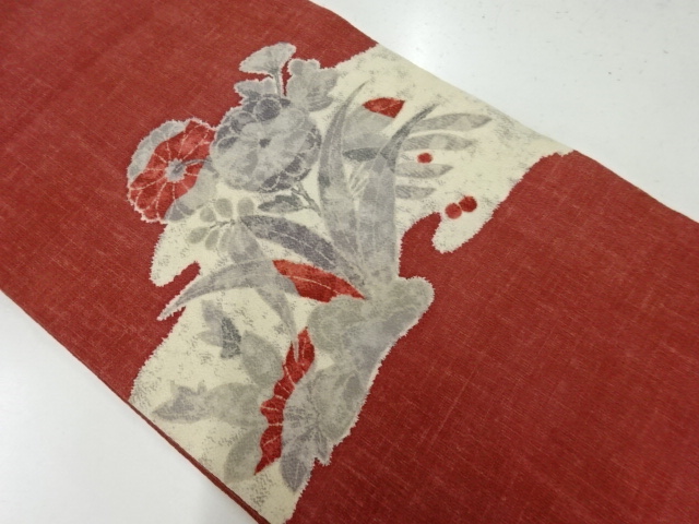 リサイクル　花模様名古屋帯